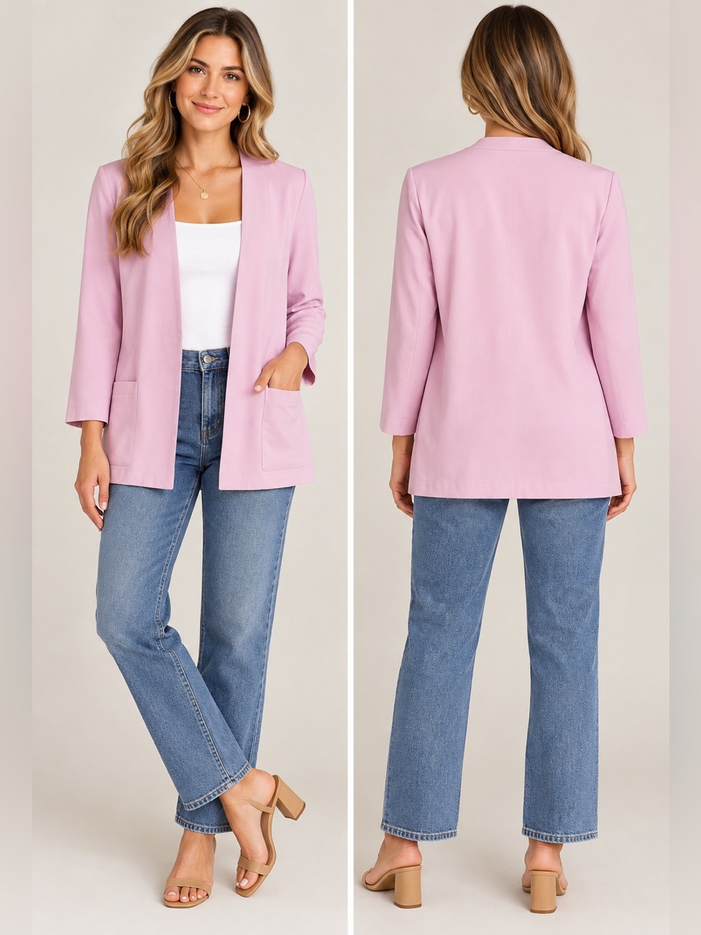 The Villager Vintage Light Pink Light Weight Blazer Academia Size 18
